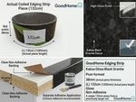 GoodHome Kabsa Gloss Black Granite Laminate Worktop Edging Strip 38mm x 132cm 🖤
