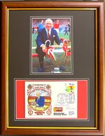 Matt Busby, Manchester United Football Legend, Hand Signed Framed FDC & COA