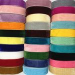 Velvet Ribbon 10 15 20 25 38mm Wide Single Sided Sewing Wedding Christmas Party
