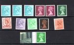 12 STAMPS  MACHIN DECIMAL Error bands  WIDE & BROAD BAND PHOSPHOR PHOS