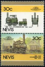 1829 Delaware & Hudson  STOURBRIDGE LION 1st American Locomotive Train Stamps