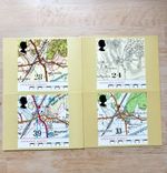 4 FIRST DAY COVER CARDS 1991 - ORDNANCE SURVEY MAPS - PHQ138