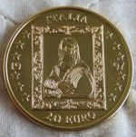 ITALY 1997 LEONARDO DA VINCI PROOF PATTERN 20 EURO