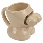 Shaking Boobs Wobble Mug Funny Hot Drink Cup Beige - 12cm x 10cm