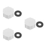 White Plastic Pump Filter Plug Cap with O Ring for Pool Maintenance and Drainage