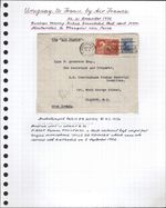 SAVOYSTAMPS URUGUAY 1936 Cover from URUGUAY to GLASGOW via PARIS by AIRFRANCE