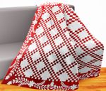 Hand Applique Hawaiian design QUILT TOP - Impeccable Quality Red & White