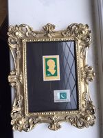 24 Carat Gold Water Coated Pakistan Postage Stamp In Frame