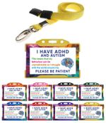 ADHD Lanyard Autism Lanyard I Have ADHD & Autism Badge Hidden Disability