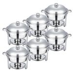 WILPREP 6 Pack 5L Chafing Dish Buffet Set Stainless Steel Bain Marie Food Warmer