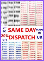 iron on labels stickers patch Name school uniform Personalised pack of 1 - 100
