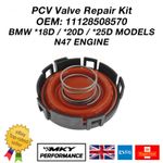 BMW N47 PCV Diaphragm Valve Cover Repair Kit Cap 11128508570 118d E82 E81 E60 X3