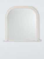 John Lewis Hand-Carved Coastal Overmantel Wall Mirror 95 x 105cm - White A