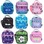 Kids Personalised Lunch Bag Thermal Insulated 2 Compartment School Nursery Bag