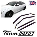 Wind Deflectors Fits Audi A6 C7 2011-2018 Saloon 4-Pcs Set Tinted Heko