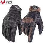 Alpines Fox Leather Motorcycle Gloves Motorbike Gloves Men Women Moto Biker Gear
