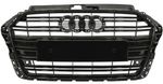 FRONT BUMPER RADIATOR GRILL AUDI A3 8V 2017-2020 GLOSS BLACK OEM 8V3853651AA