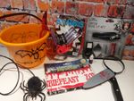 Halloween Props Treat Or Treat Jumping Spider Bucket Do Not Enter Tape