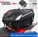 Motorcycle Tail Bag Waterproof Rear Seat Luggage Motorbike Backpack 37L Storage