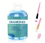 Diamond Painting Sealer Kit – 120ML Art Glue with Applicator Brushes Set