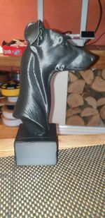 Whippet Bust Or Competition Trophy Dog Ornament