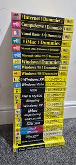 Vintage FOR DUMMIES Computer Related Books  Job Lot BUNDLE 1990s & 2000s 
