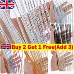 Hanging Beaded Curtains String Curtain Panels Door Fly Screen Room Divider Net