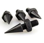 4 x Speaker spikes steel isolation M6 thread 31mm black plated