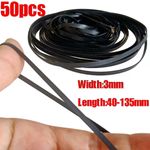 50X 3mm 40-135mm Universal Mix Cassette Rubber Drive Flat Belt For Tape Machine