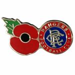 New Rangers FC Remembrance Day P0ppy Badge, Rangers Fans Football Pin Badge