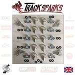 DZUS TYPE FASTENERS D-RING QUICK RELEASE RIVET SILVER CHROME 17mm 10 pack UK 