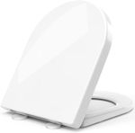 STOREMIC D Shape Soft Close Toilet Seat White Quick Release PP