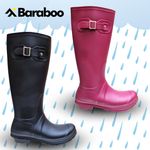 Womens Tall Wellington Boots Waterproof Rain Snow Riding Buckle Winter Grip