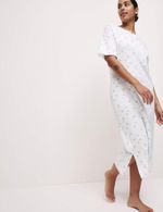 Marks & Spencer Womens Cotton Nightie in Multi Coloured - M&S