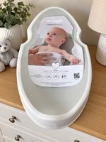 Shnuggle Newborn Baby Bath Support 0-6 Months Grey Soft Comfortable Easy Clean