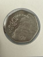 2015 Gibraltar 50p Fifty Pence XMAS Father Christmas Santa Claus Coin BUNC