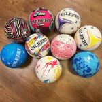 Gilbert Netball Training Balls Size 5 & 4 single/multi packs  Overprint Netballs