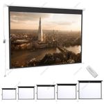 60-120" 4:3 Projector Screen Pull Down/Electric Motorised Home Cinema Projection