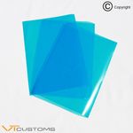 Medium Blue Headlight Tint Film [ 3 x A5 Sheets for Fog Lights ] Car Vinyl Wrap