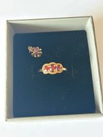 1972 Vintage Bohemian Garnet 333 Gold Set