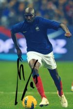 FRANCE, WEST HAM & CHARLTON: ALOU DIARRA SIGNED 6x4 ACTION PHOTO+COA