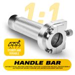 NEW 7/8'' 22mm Motorcycle Aluminum Twist Grip Throttle Handle Bar Tube Silver