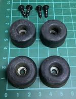 Vintage 1960s Rubber 28mm Dia Rubber Feet - Set of 4 - Guitar Amp Etc