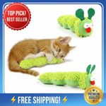 Cat Toy Contains Catnip Caterpillar,Plush Cat Toy Relief Interactive Play
