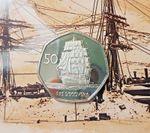 2021 50p RRS DISCOVERY - S.G. & S.S.I. DIAMOND PROOF FIFTY PENCE COIN