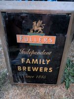 Vintage Brass Fullers of Chiswick Brewery Pub Entrance Sign