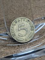 1938 J German 3rd Reich 5 Pfennig Coin Historical Artefact with Nazi symbol #030