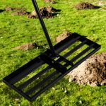 Lawn Leveller Rake Levelling Lute Gardening Tool Heavy Duty Galvanised Grass Bed