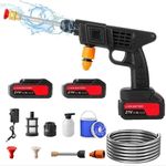 ConBlom Cordless Pressure Washer 21V 20 Bar Portable Jet Cleaner 6 in 1 Nozzle