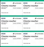 6 x Club Lloyds ODEON Cinema Tickets for iSense 2D 3D, Valid Until 22/07/2026